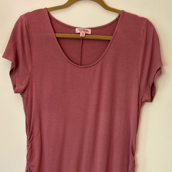 Feathers Maternity Dresses knit comfy set of 2 military green and mauve EUC - Picture 6 of 15